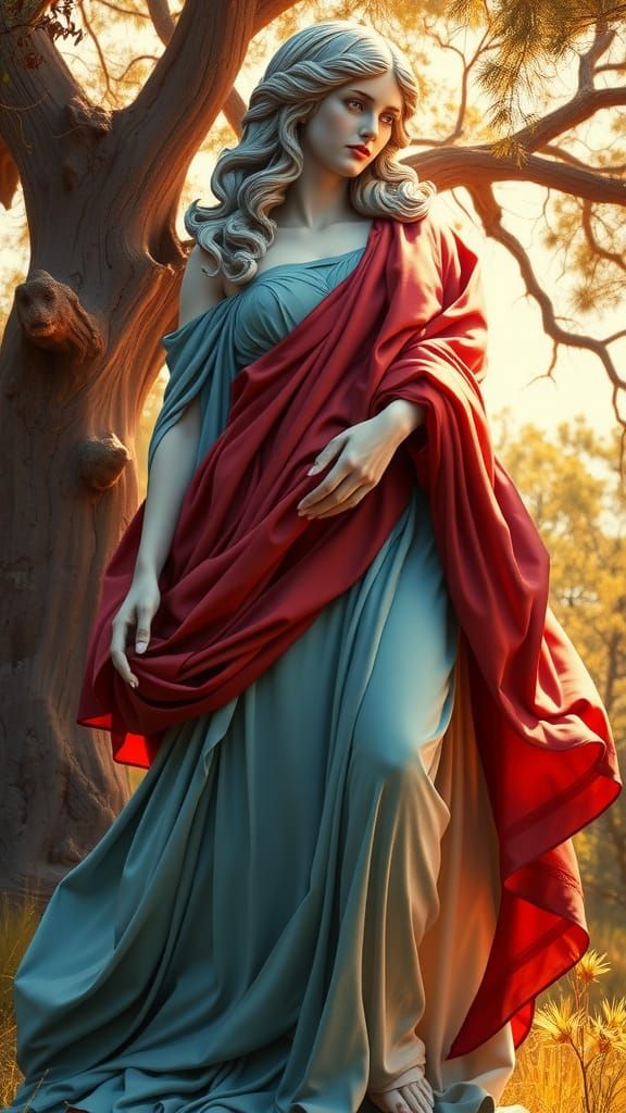 Goddess in Blue and Red, Heidelberg School Style