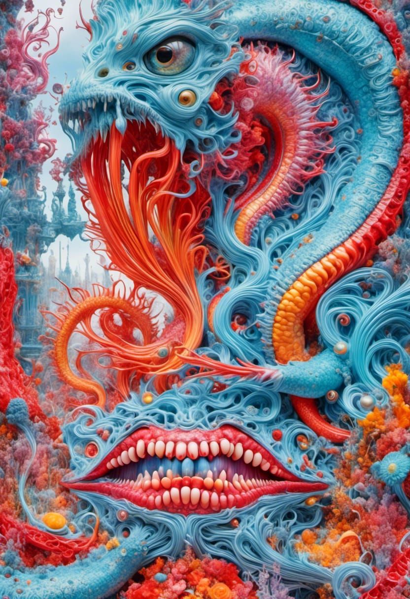 Fantastical Dreamscape in Detailed Digital Painting Style