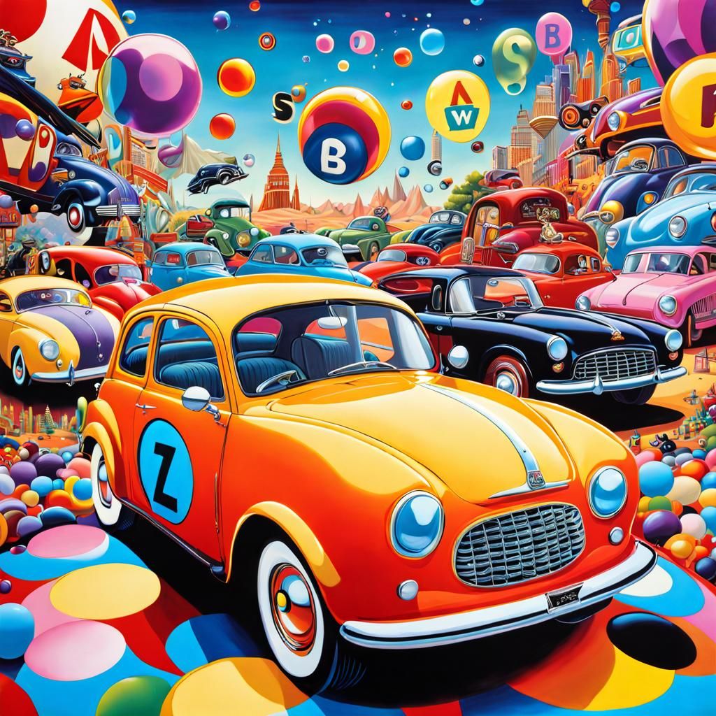 Maximalist Cartoonscape in Surreal Pop Style