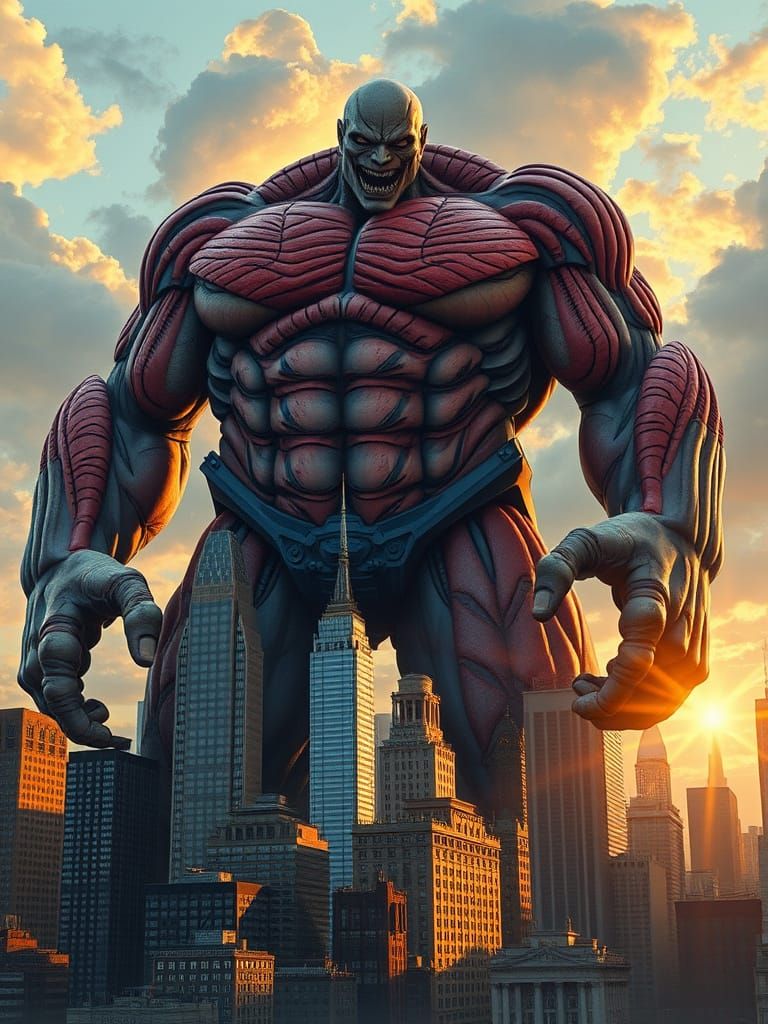 Colossal Titan Action Figure Dominates New York City