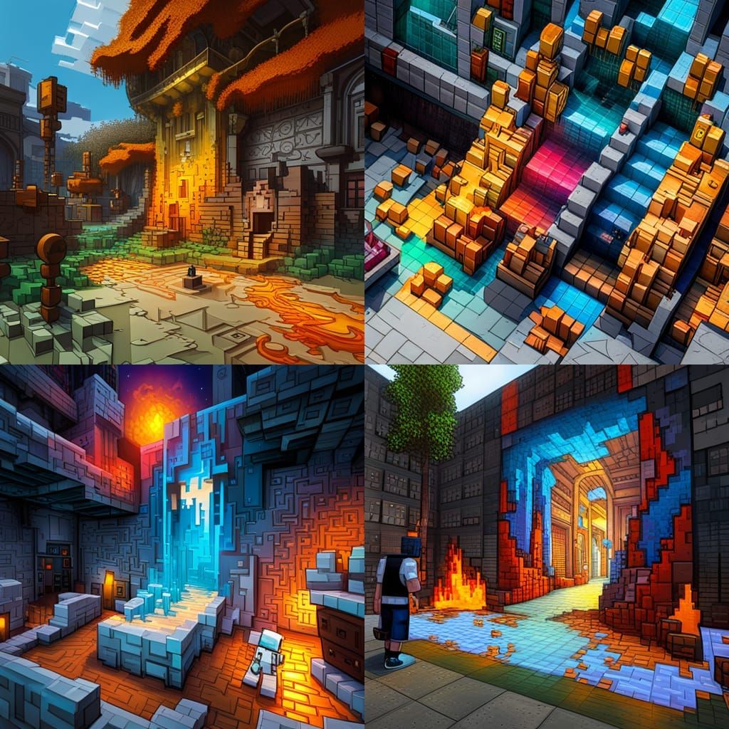Divine RPG Minecraft Mod Dimensions in Graffiti Art
