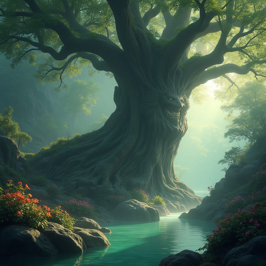 Mystical Glen Illuminated by Ethereal Light