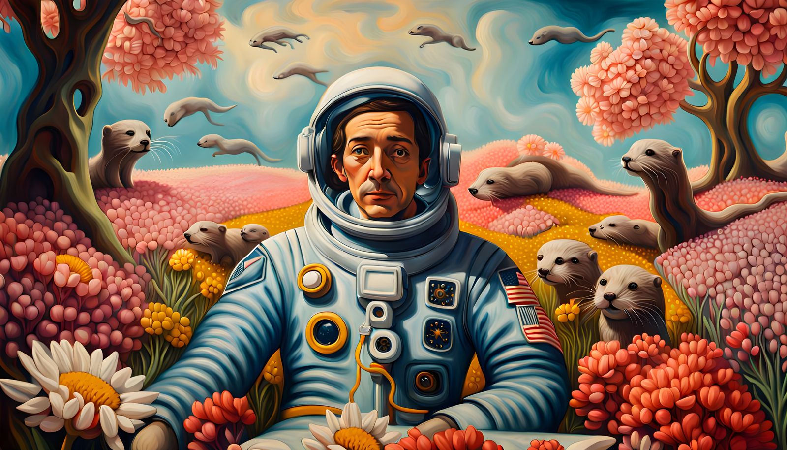 Otter Family Dinner: Steampunk Sci-Fi Mecha