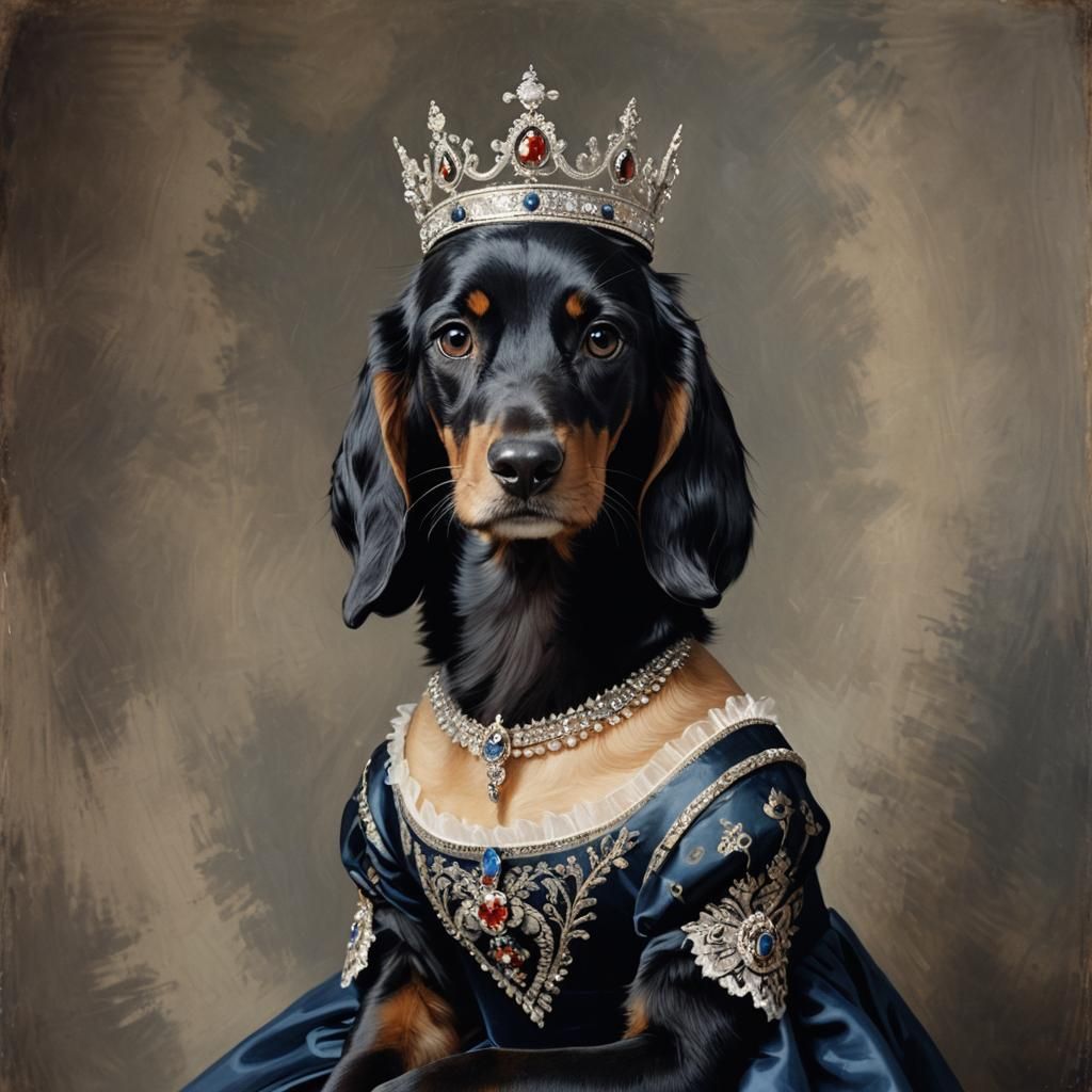 Royal Queen Consort Portrait in Detailed Matte Painting
