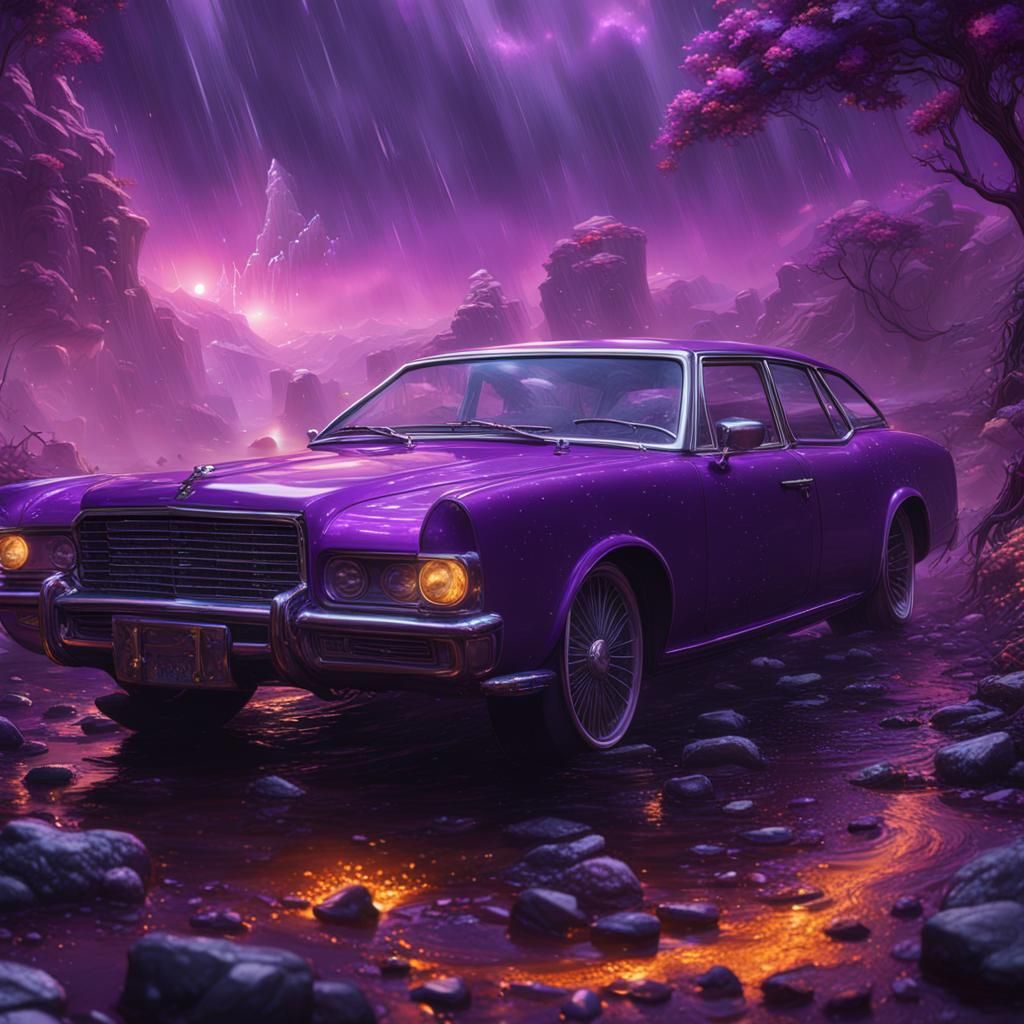 Fantastical Purple Rain in Deep Color