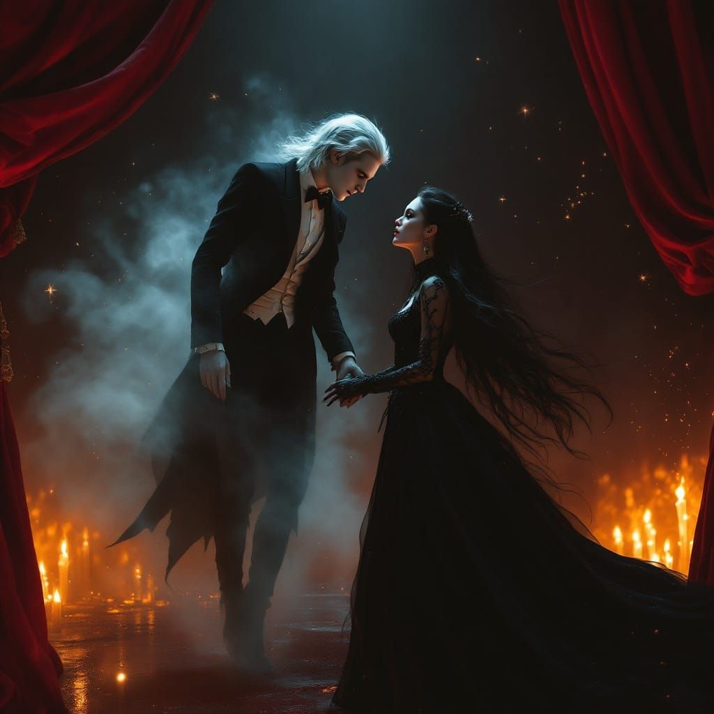 Gothic Fairytale Portrait in Ethereal Motion