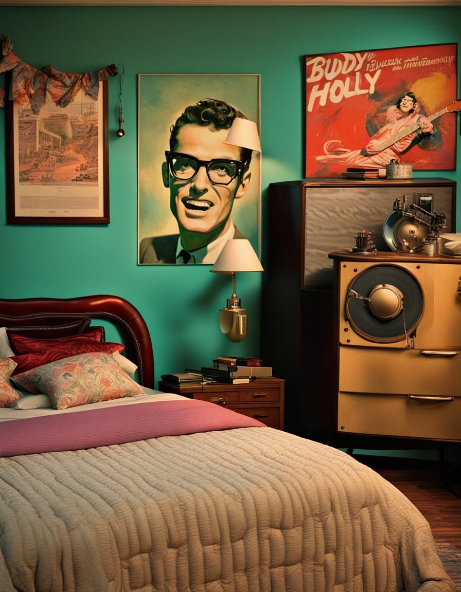 Retro 1950s Poster of a Musician