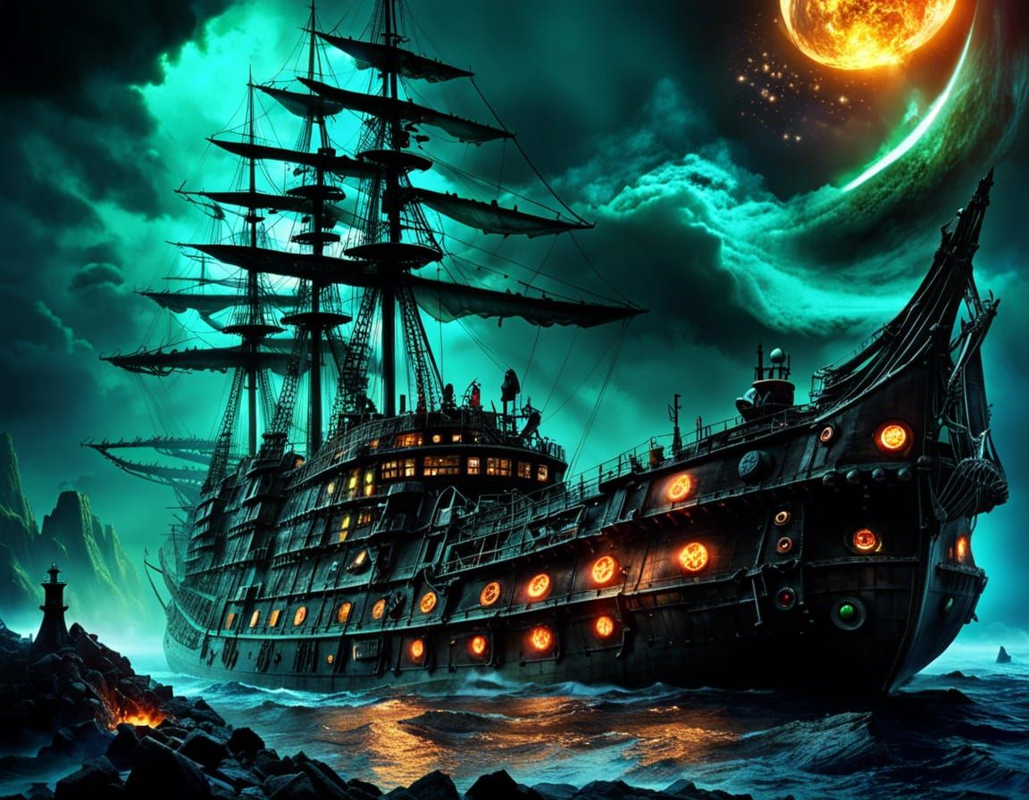 Haunted Warships Clash in Epic Space Battle