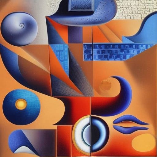 Intricate Mosaic of Fractals in Surreal Style