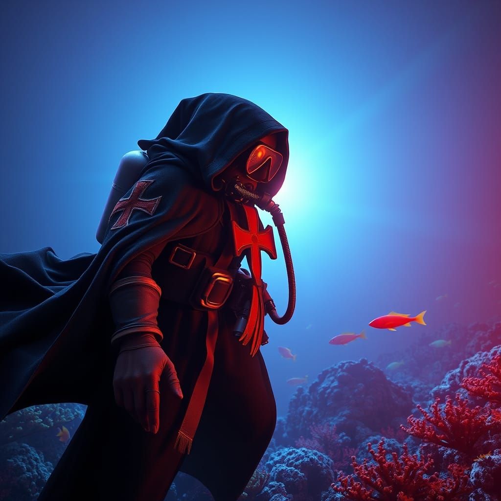 Mysterious Vampire Pilgrim Diver Explores Ocean Wonders
