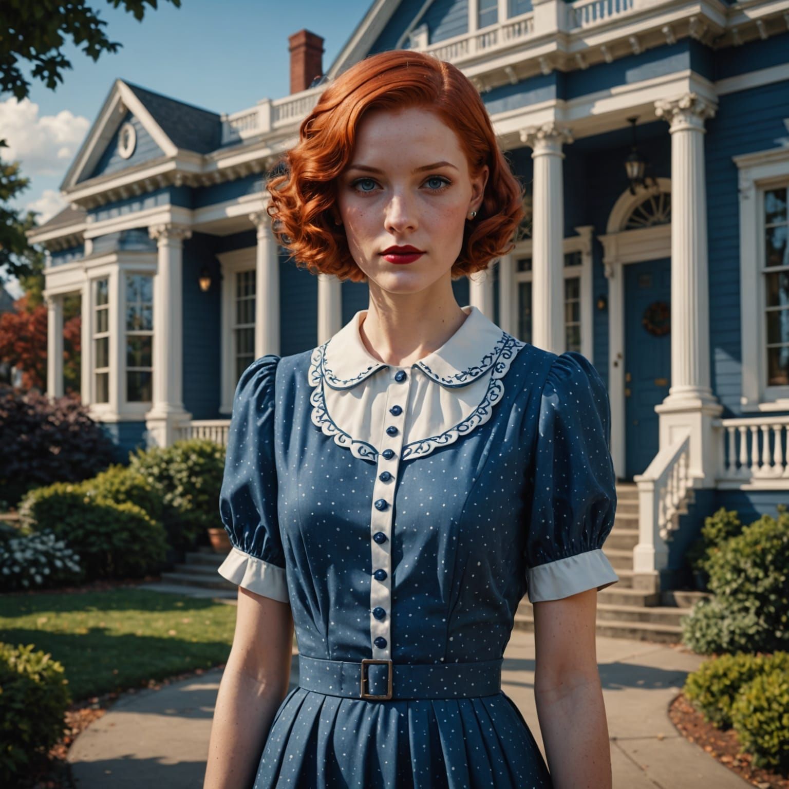 1930s Woman Outside Music Hall, Digital Painting