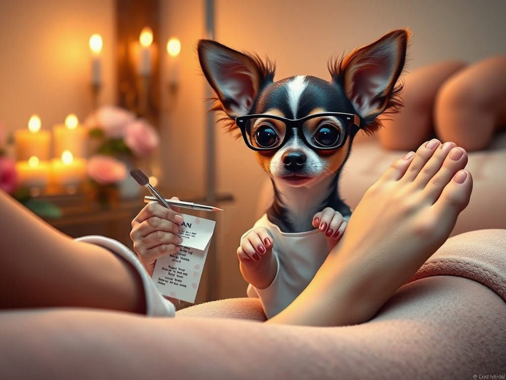 Elegant Canine Nail Artist at Luxury Spa