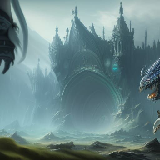 Fantastical Sleep Token Matte Painting in Deep Color