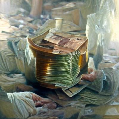 Money: An Oil Painting in Gurney's Style