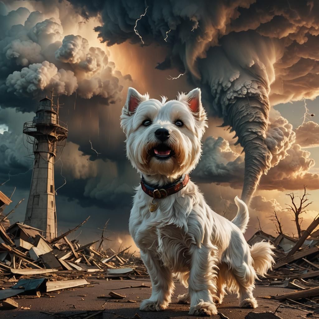Westie Stands Defiant Against EF5 Tornado