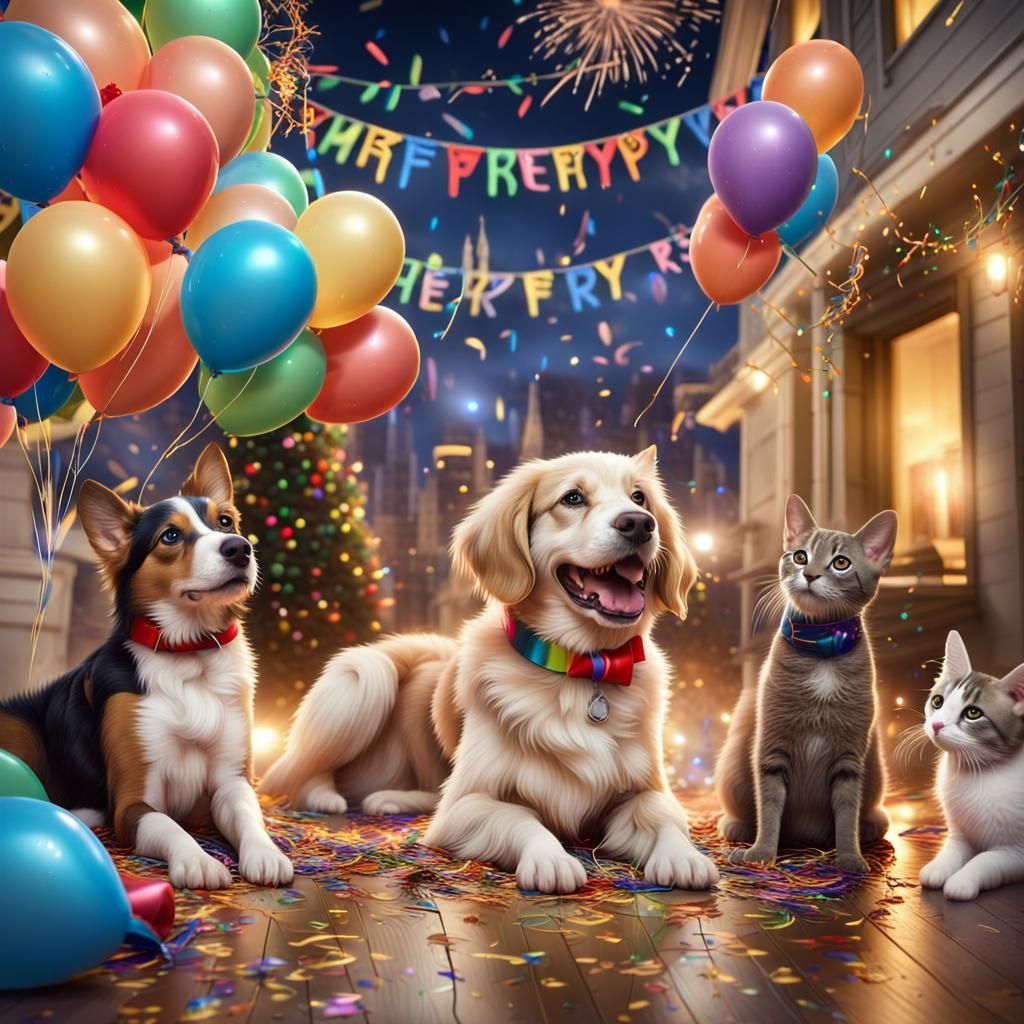 New Year's pet party