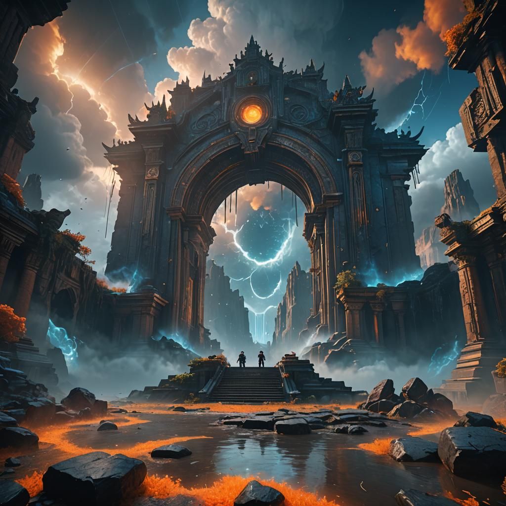 Stormy Realm with Lurking Void in Unreal Engine