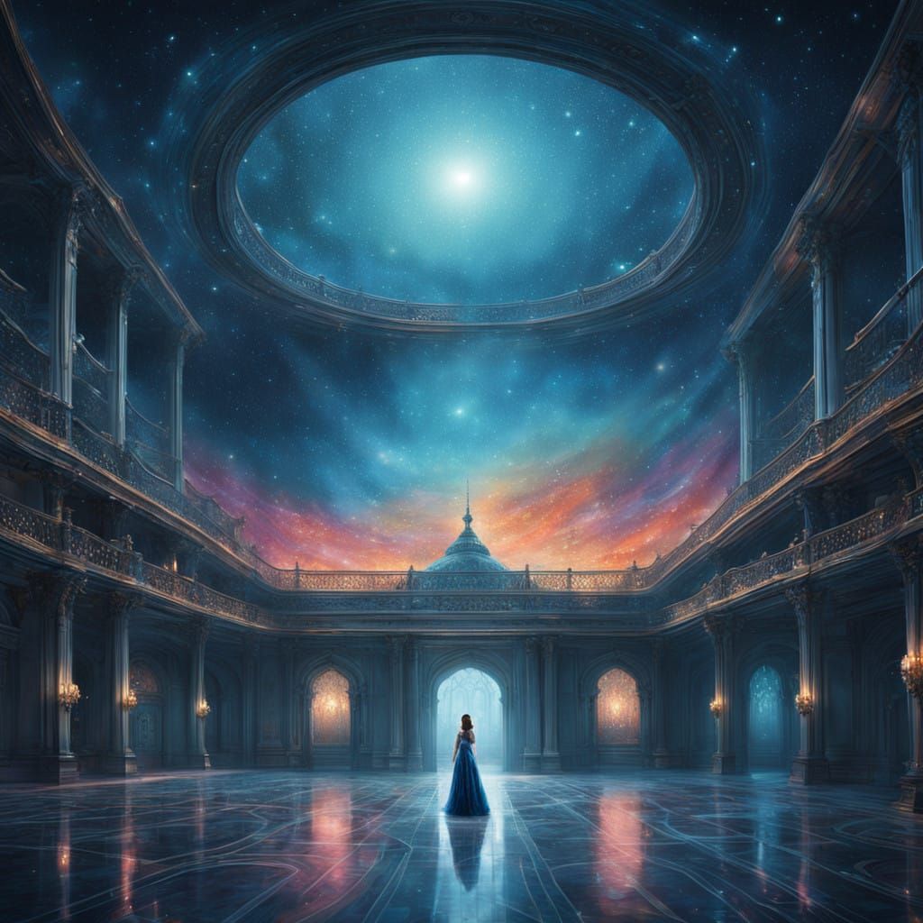 A Regal Princess Adorns the Cosmos in Dazzling Diamonds and...