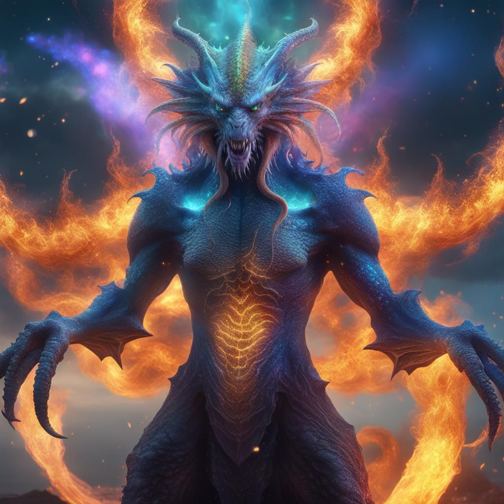 Dichroic Dragon-Kraken Wizard in a Galaxy