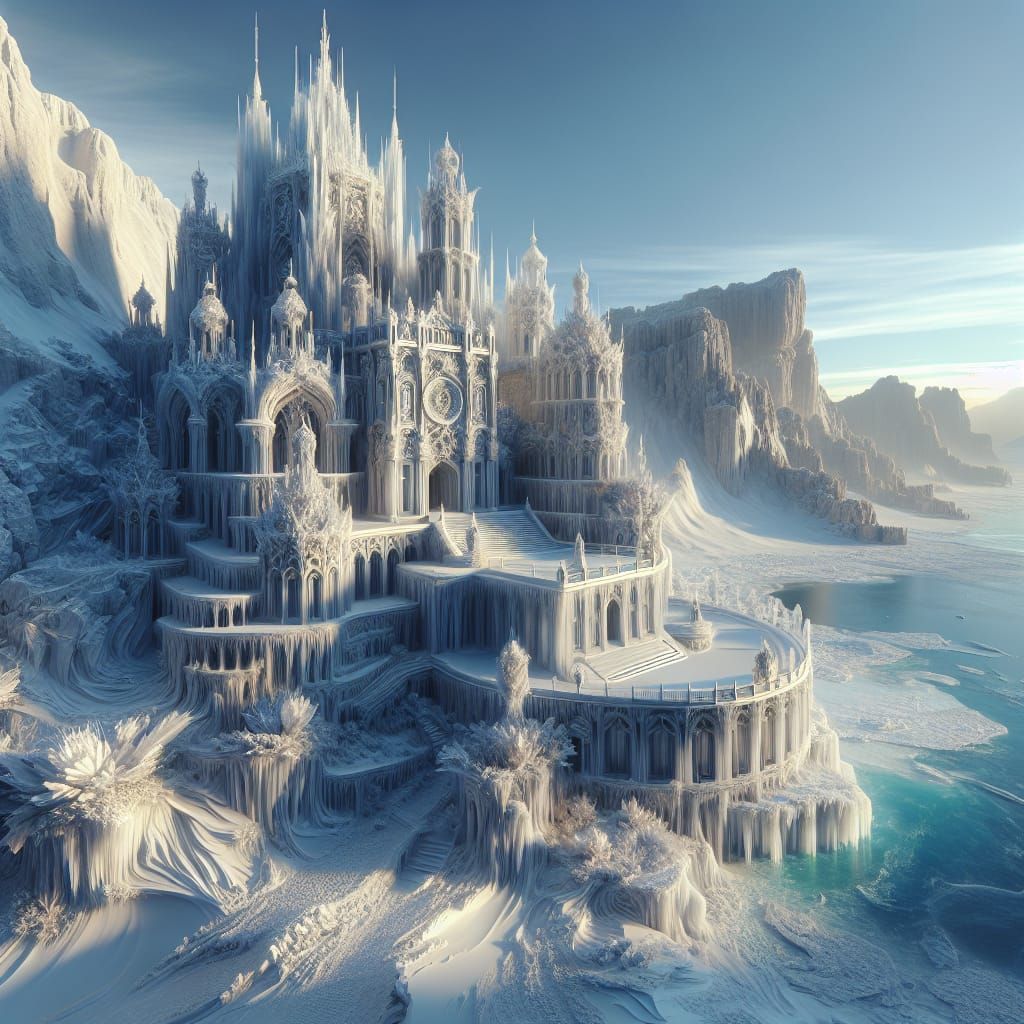 Baroque Ice Palace in Winter Wonderland