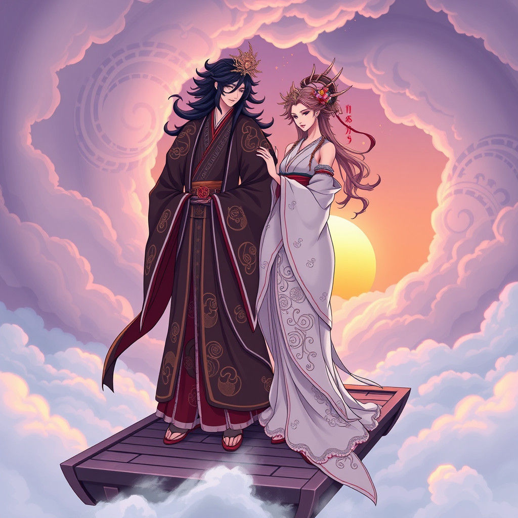Izanagi and Izanami on the Floating Bridge of Heaven