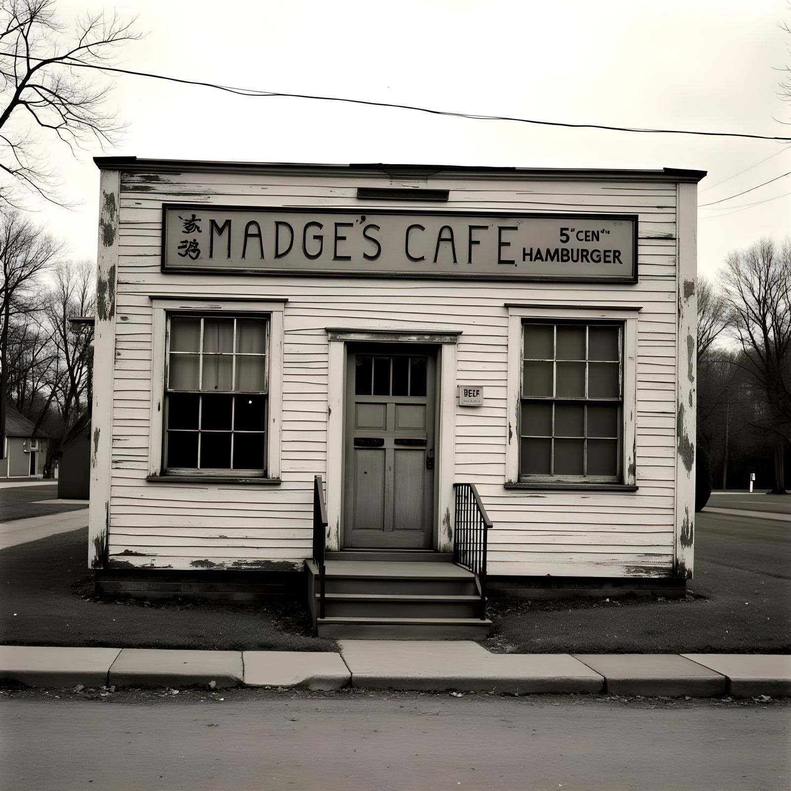 Classic American Diner in a State of Abandonment