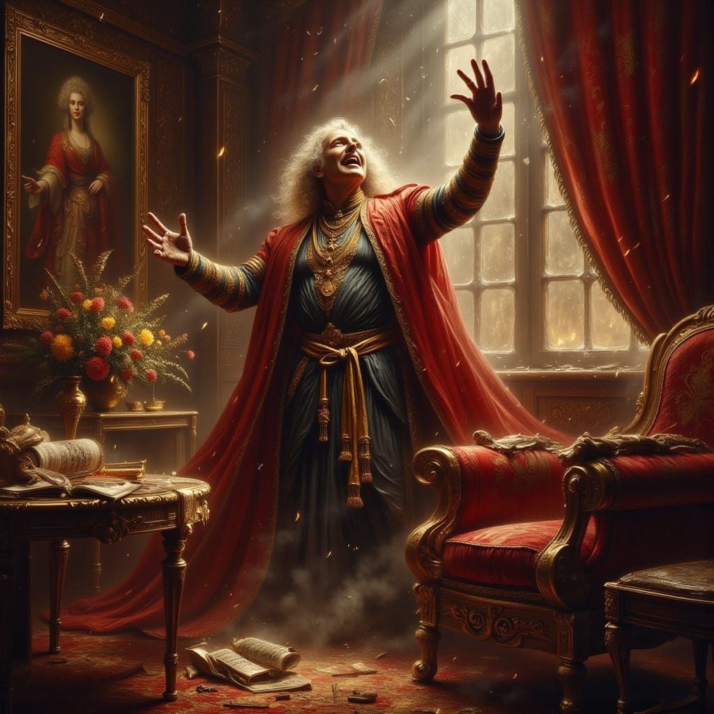 Tsar's Tantrum in Opulent Palace Room