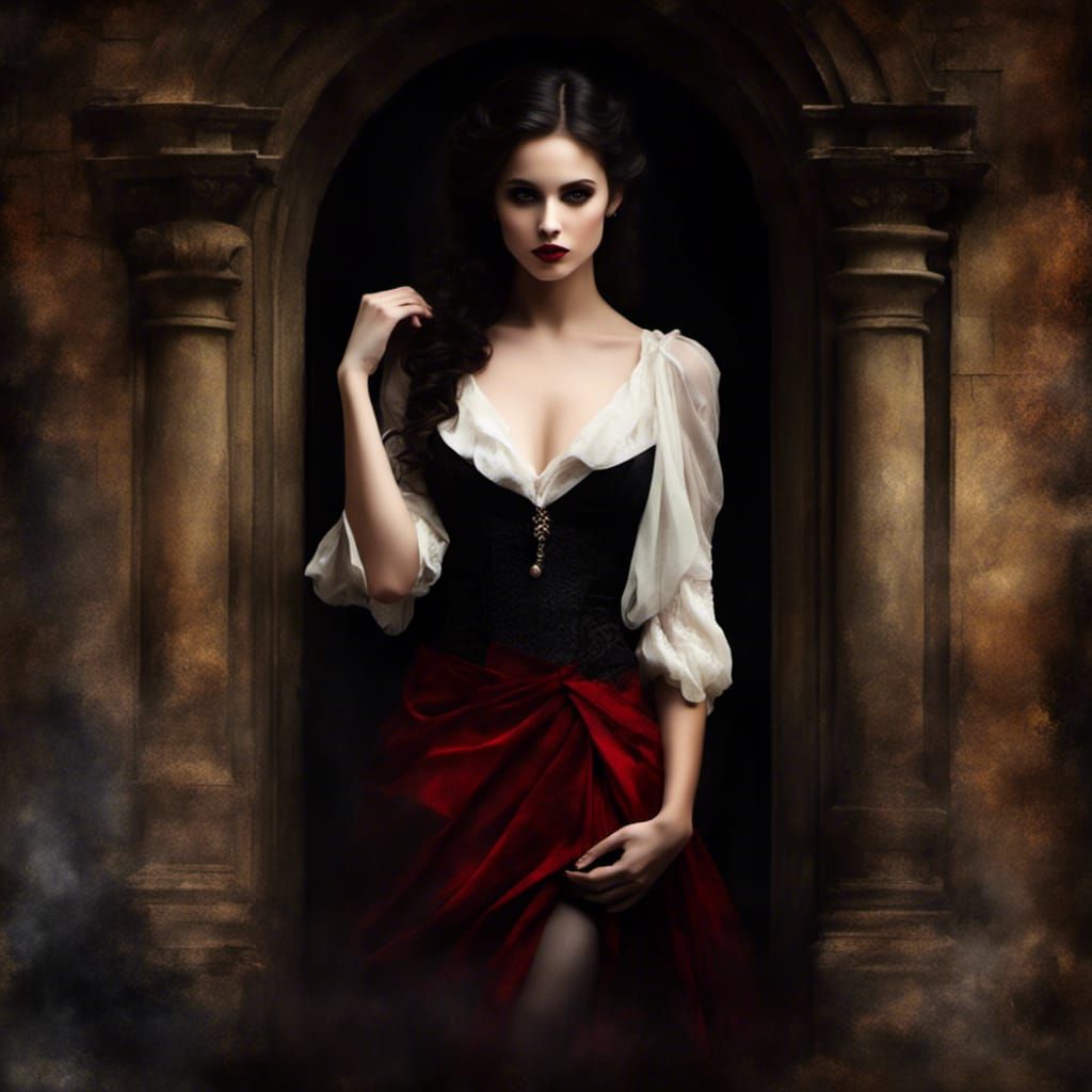Medieval female vampire