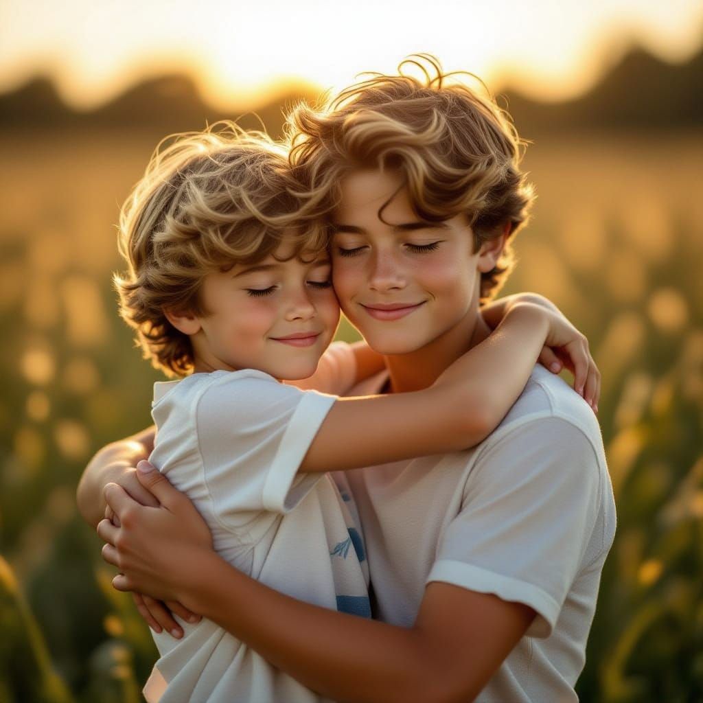 Sun-Drenched Embrace: A Photorealistic Summer Scene