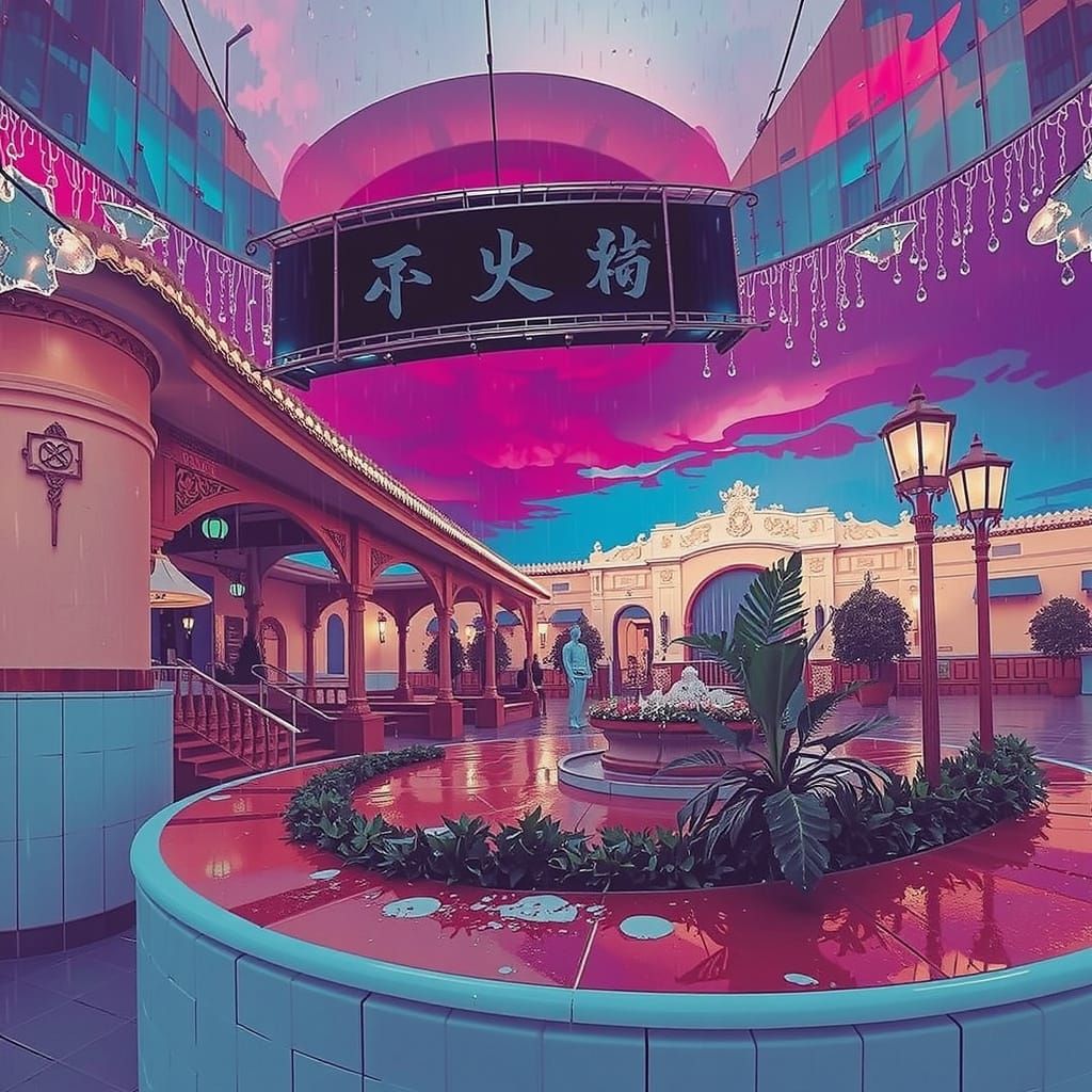 Glamorous Green Garden Scene After Rain