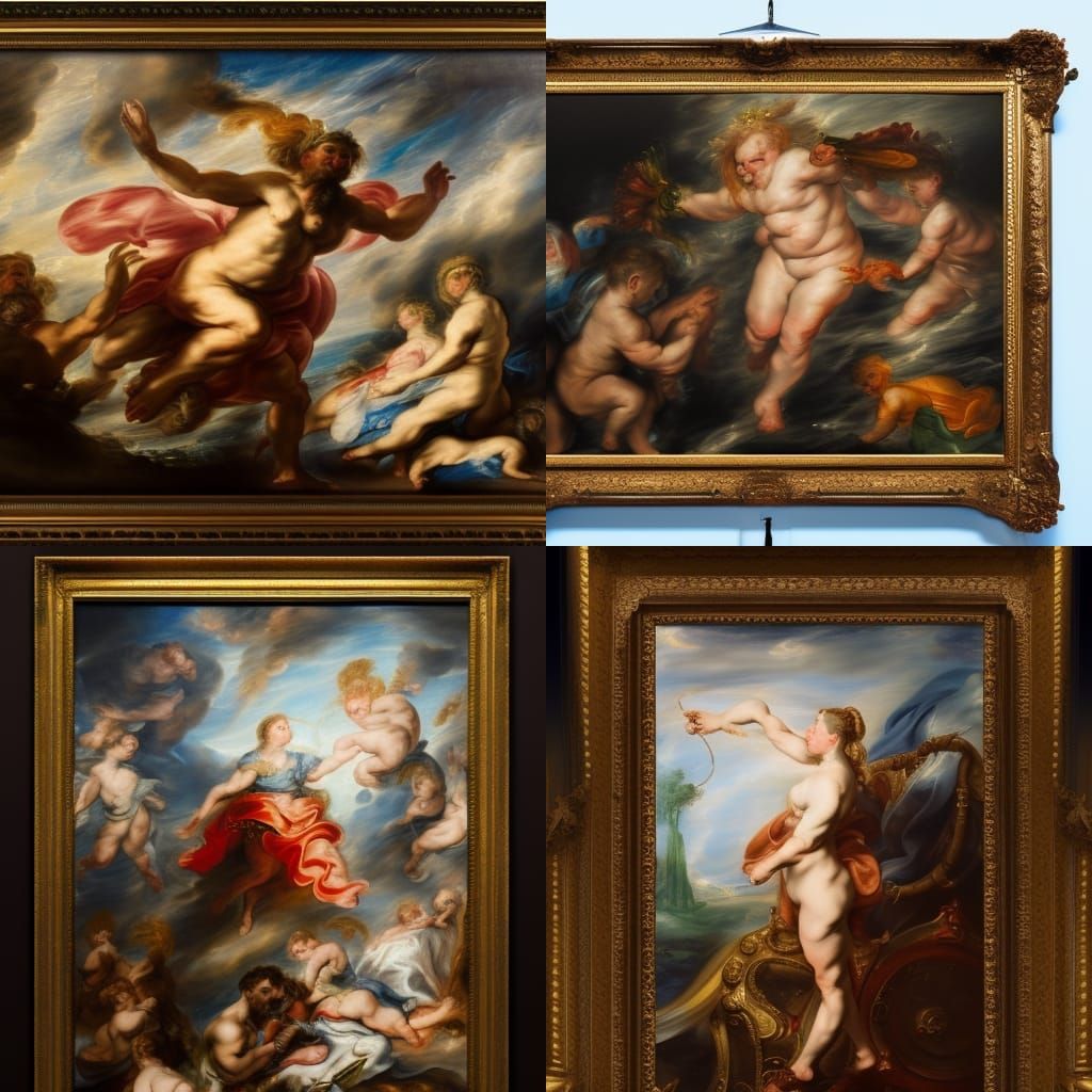 Baroque Canvas Art in the Style of Rubens