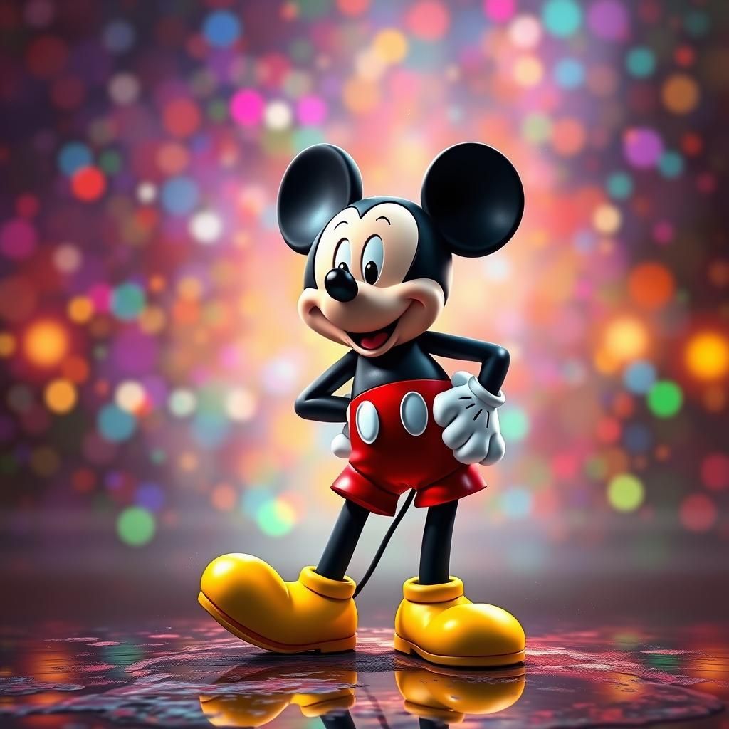 Mickey Mouse in Hyperrealistic Digital Painting Style