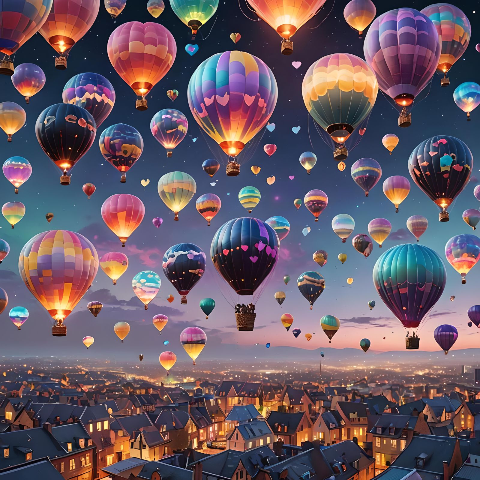 A million Hot air balloons!