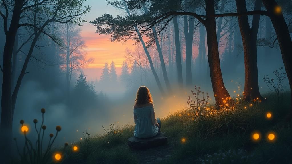 Mystical Forest Glade at Twilight