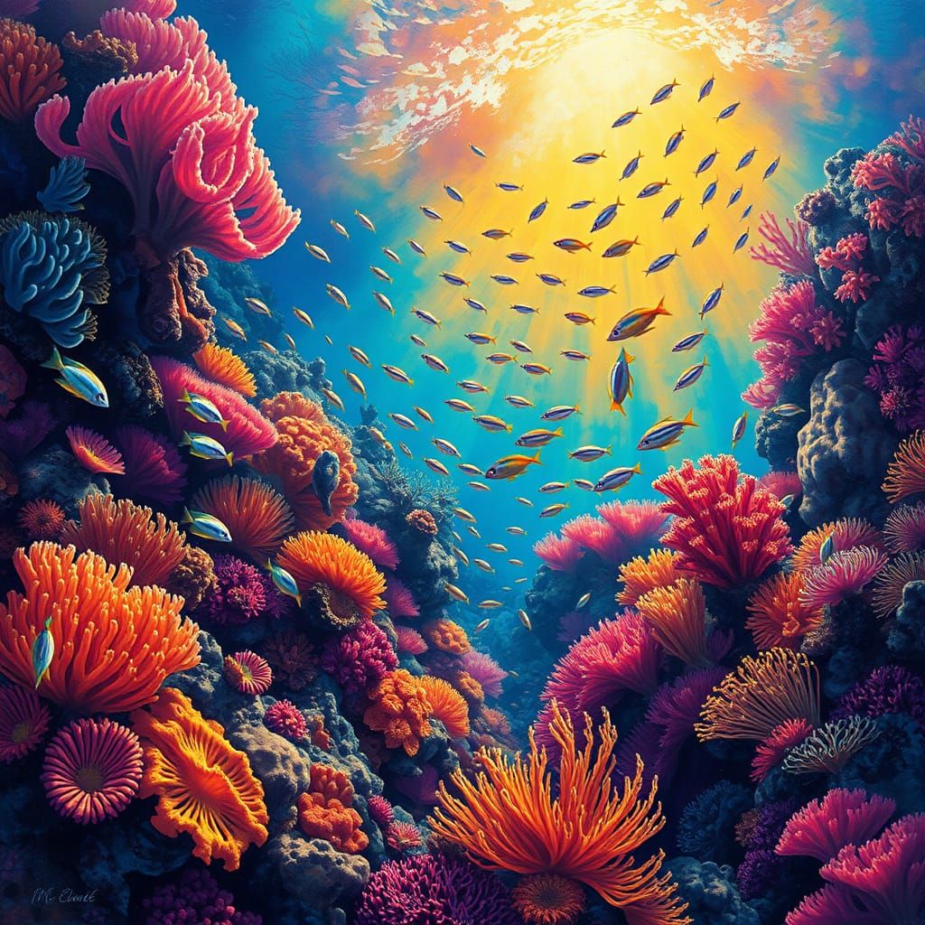 Exotic Coral Reefs: An Underwater Abstract