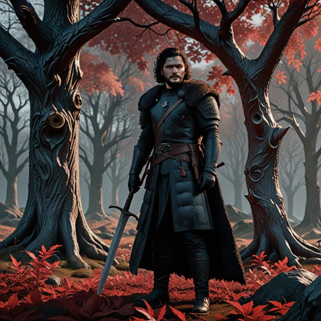 Epic 3D Game Cinematic: Jon Snow Before Weirwood Tree