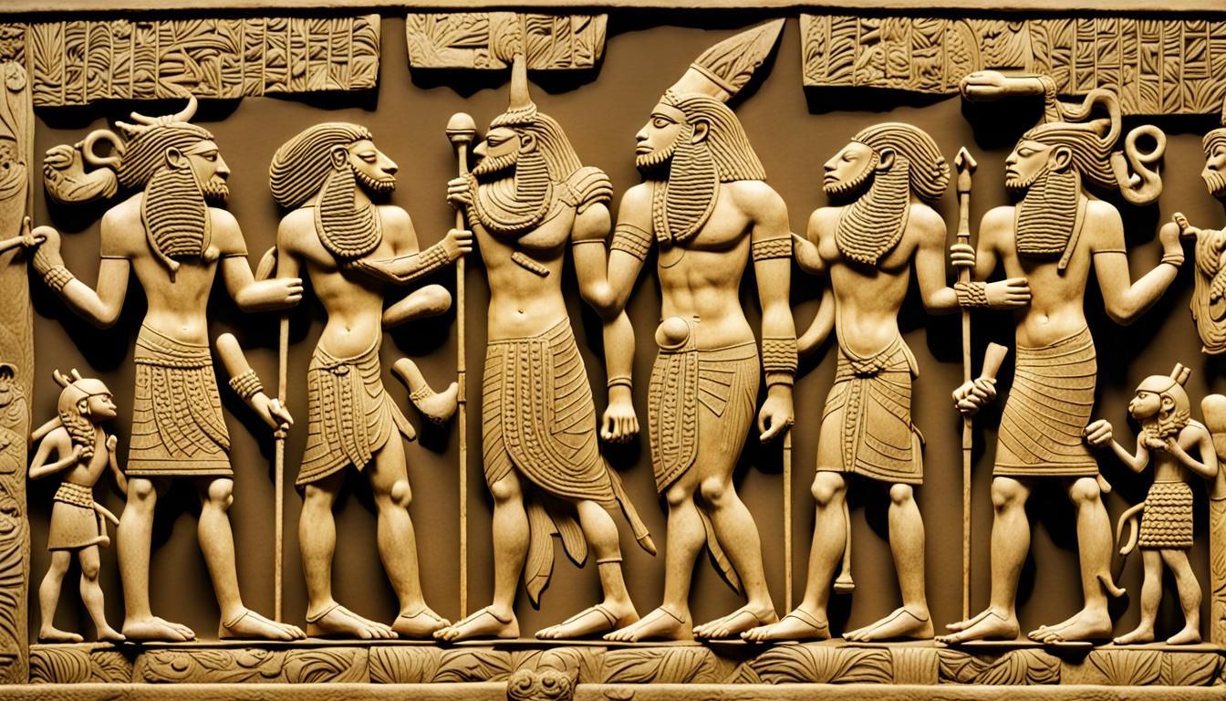 Gilgamesh, Enkidu, and Humbaba Poses