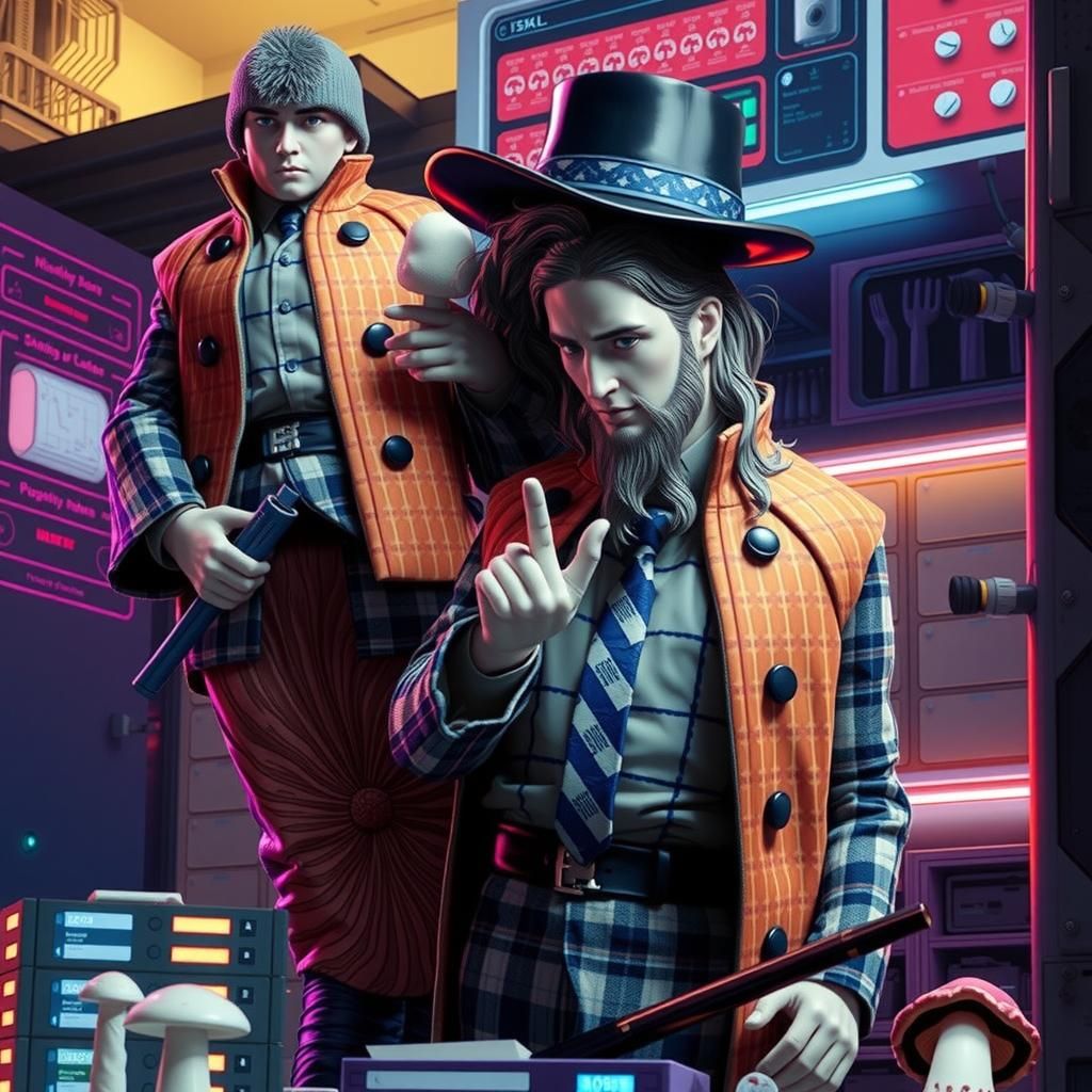 Porcelain Bureaucrats Cataloging Fungal Growths