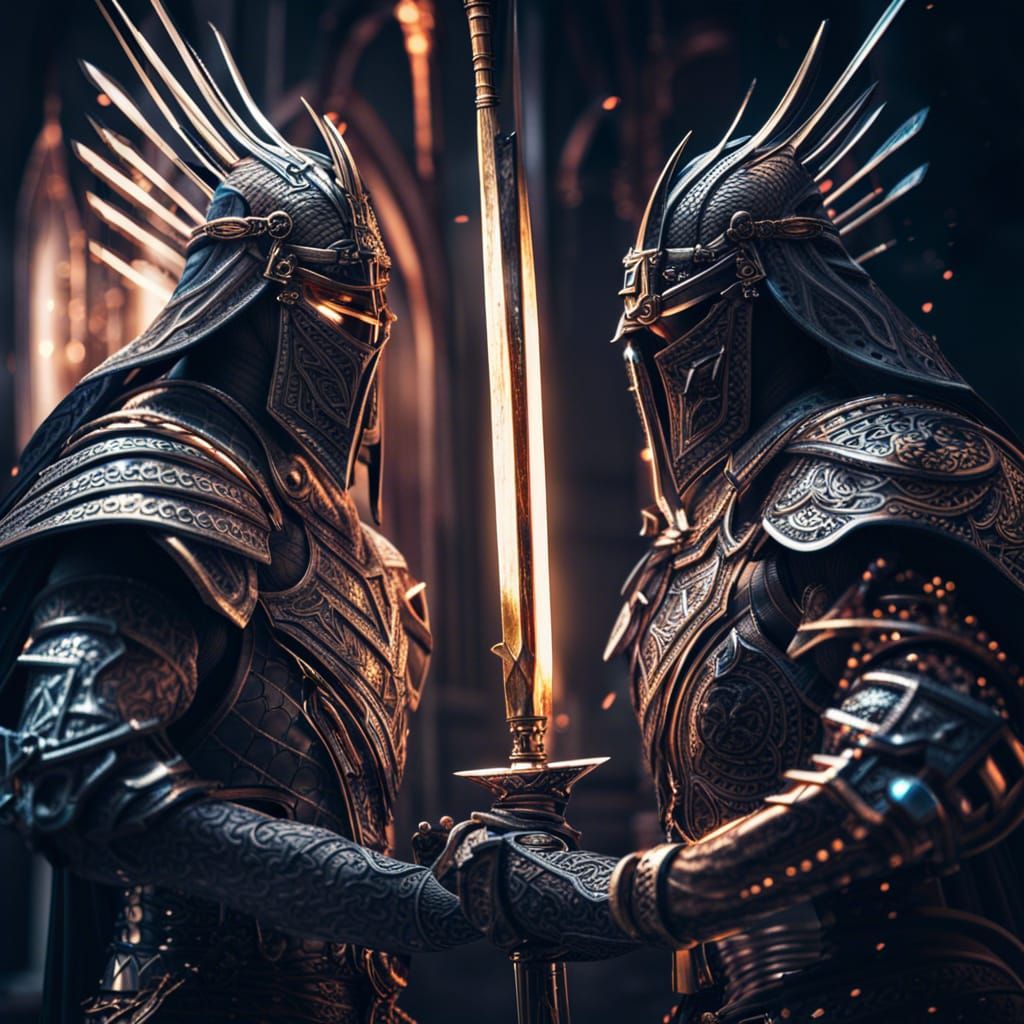 Futuristic Spiritual Warfare with Shining Weapons