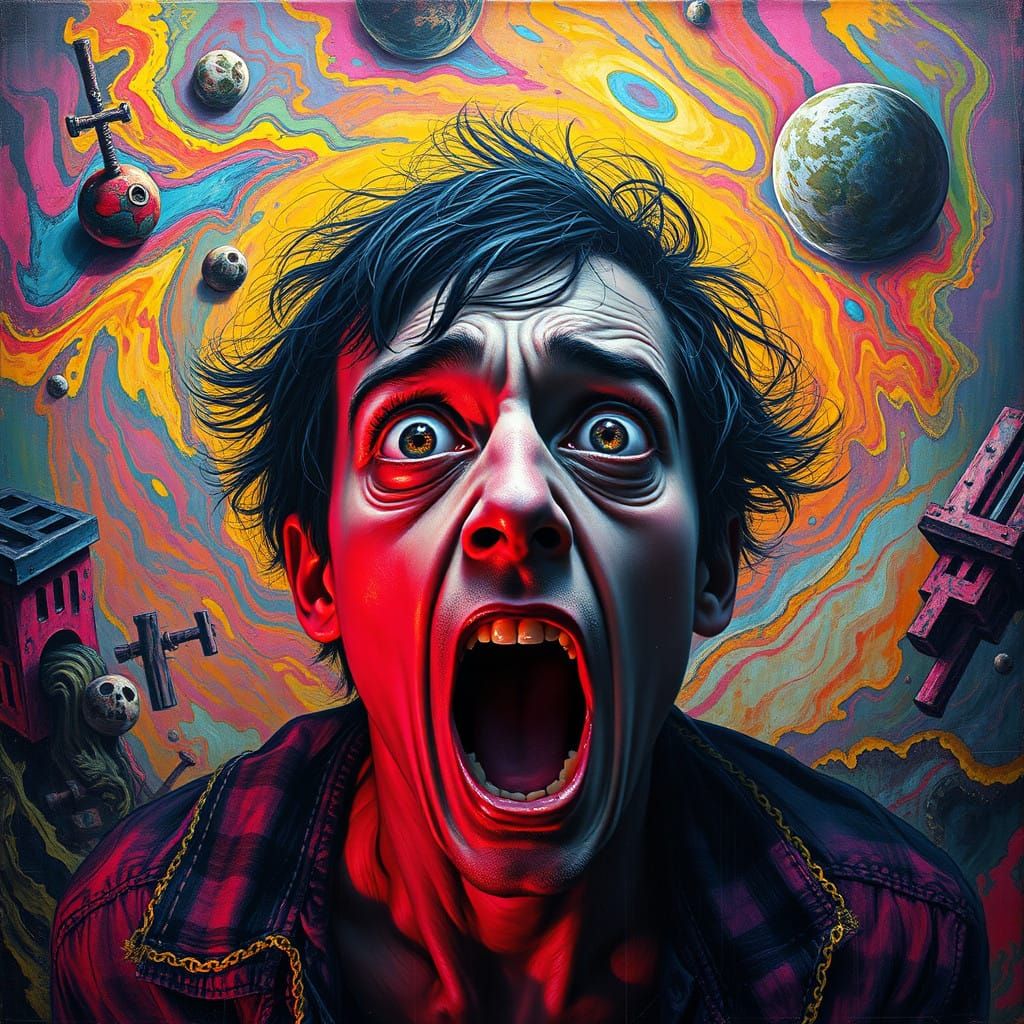 Sanity Unravels in a Frenzied Maelstrom of Neon Colors