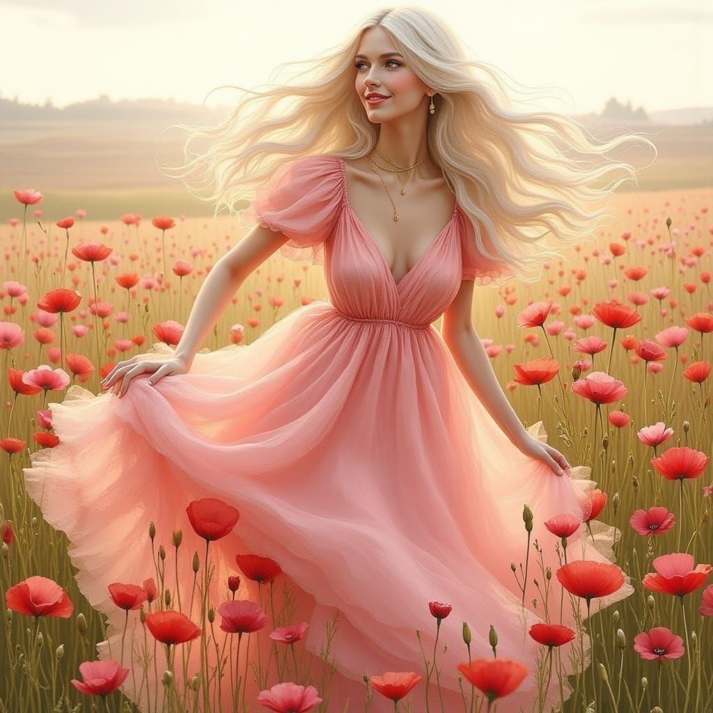 Blush Among the Poppies