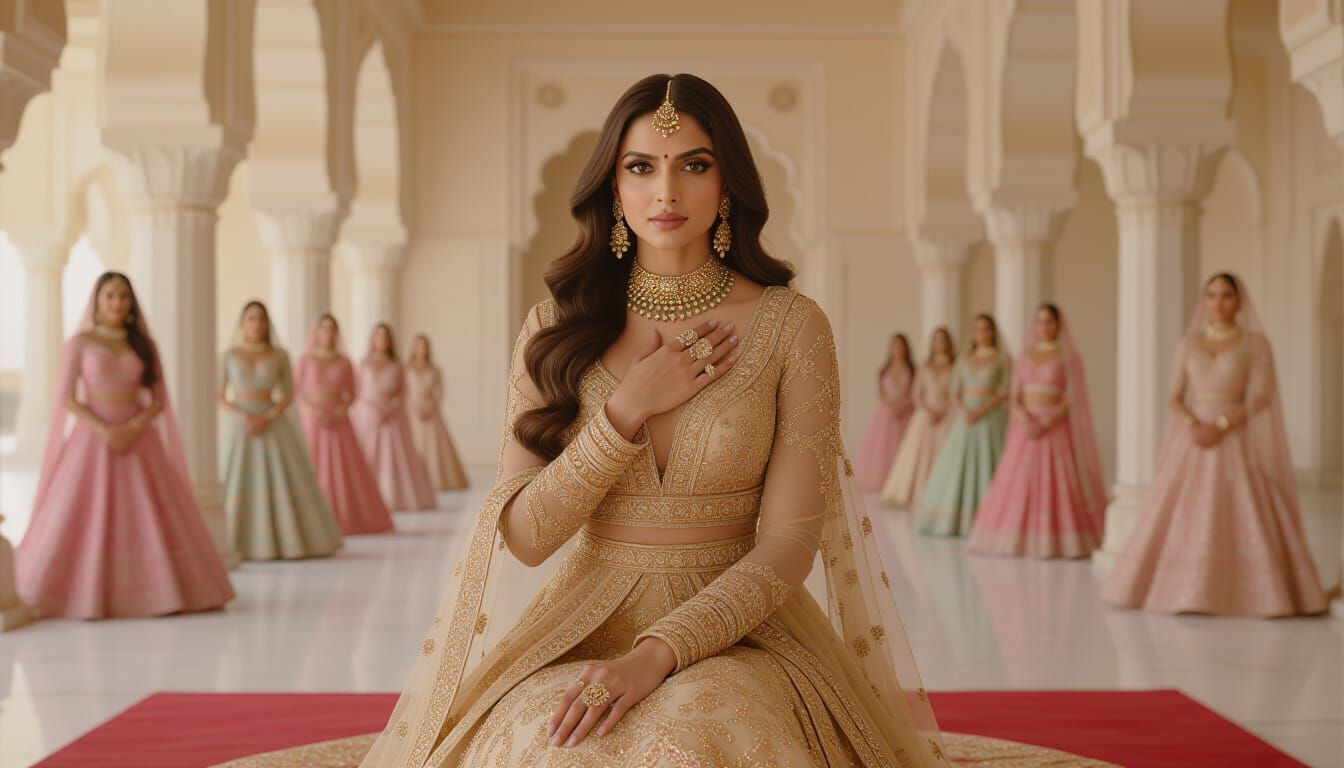 Deepika Padukone in Mughal Palace, Cinematic Film Still