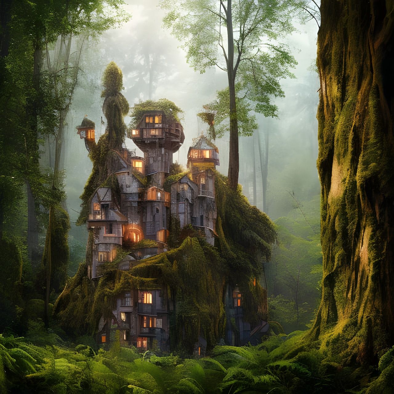 Enchanted Fortress Hidden Deep in the Woods