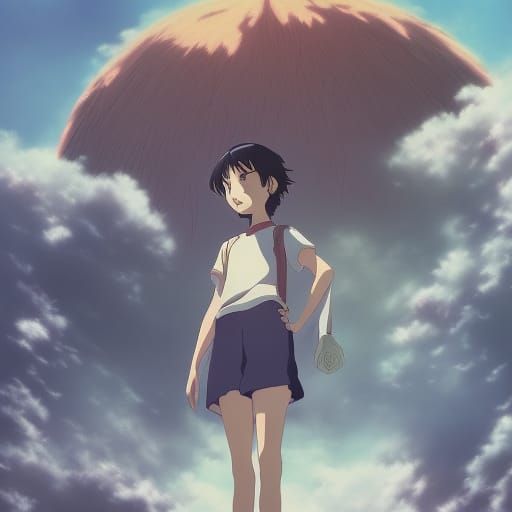Anime Key Visual in Studio Ghibli Style