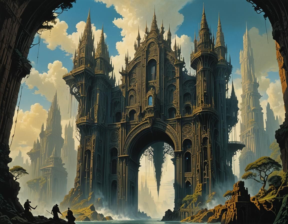 Colossal Gates with Intricate Iron Designs