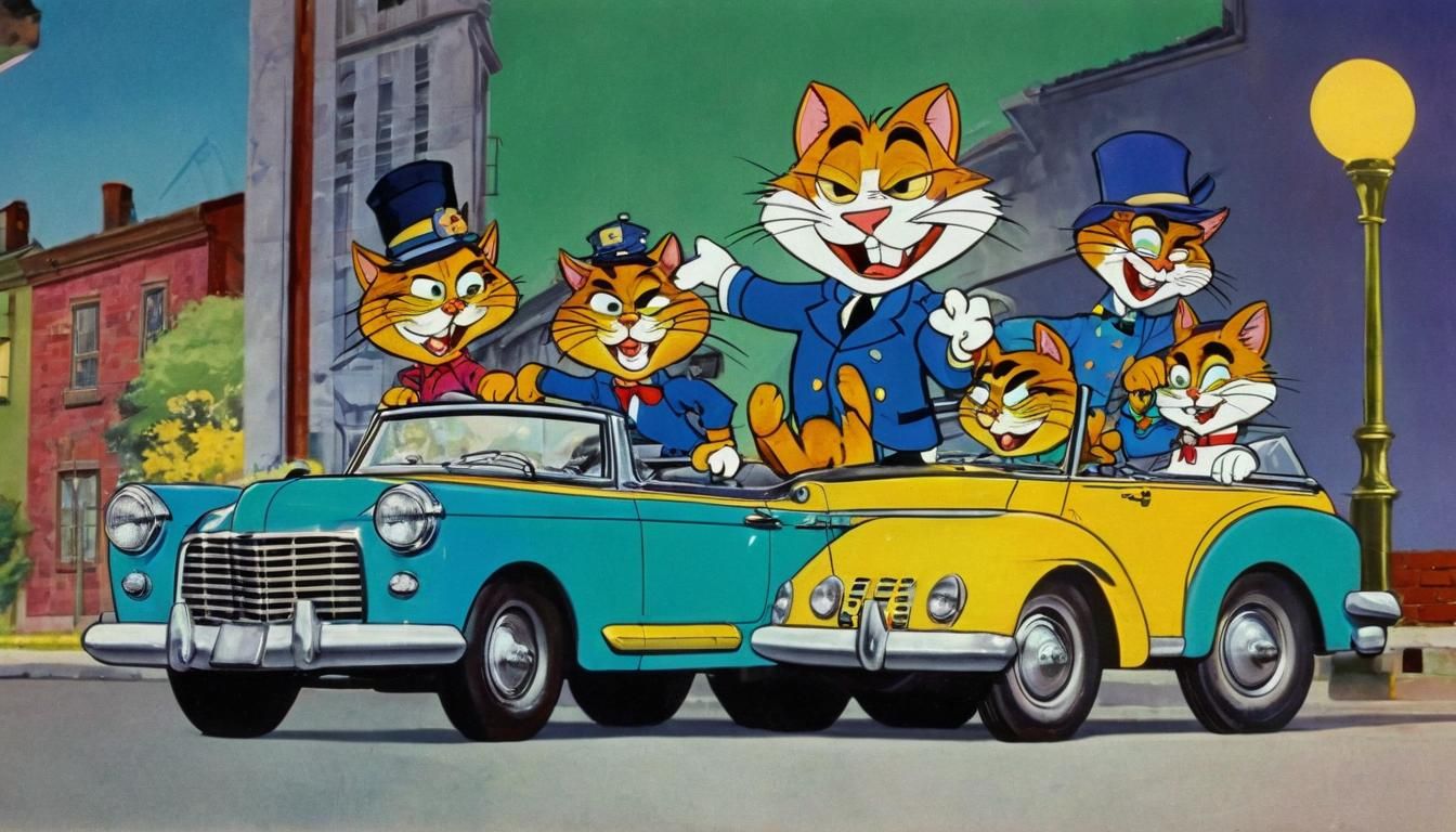 "Top Cat" American sitcom, original poster for the 1961 anim...