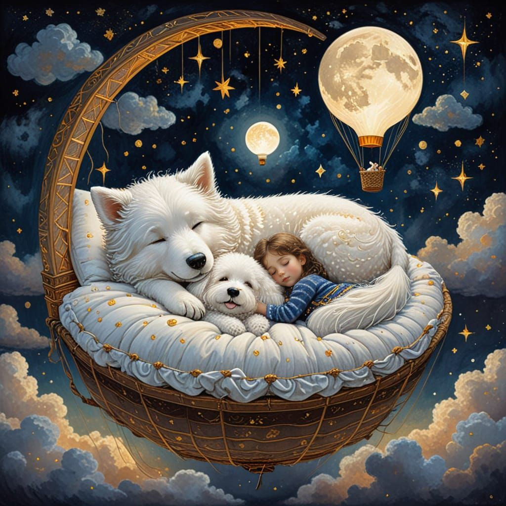 Children's Storybook Dreamscape in Impressionist Style