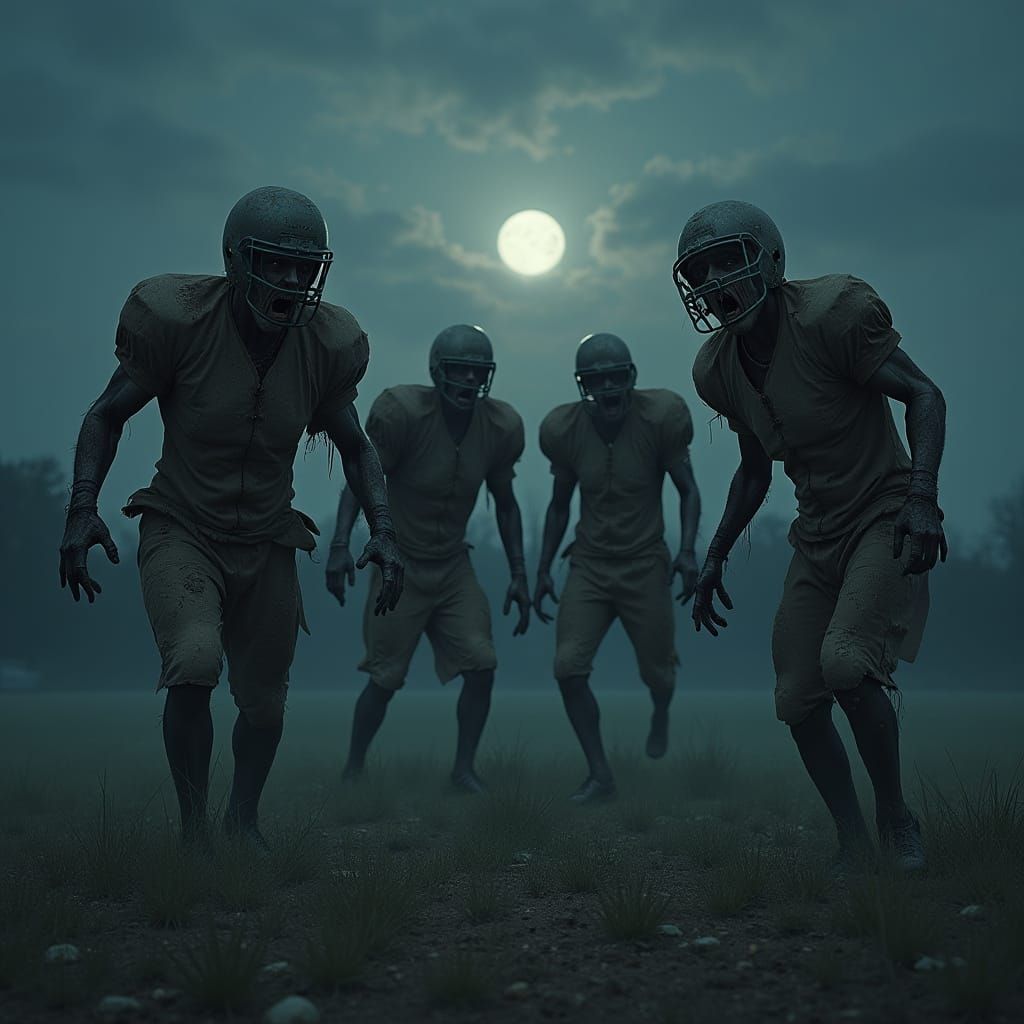 Zombies Overrun Football Field in Hyper-Realistic Digital Ar...
