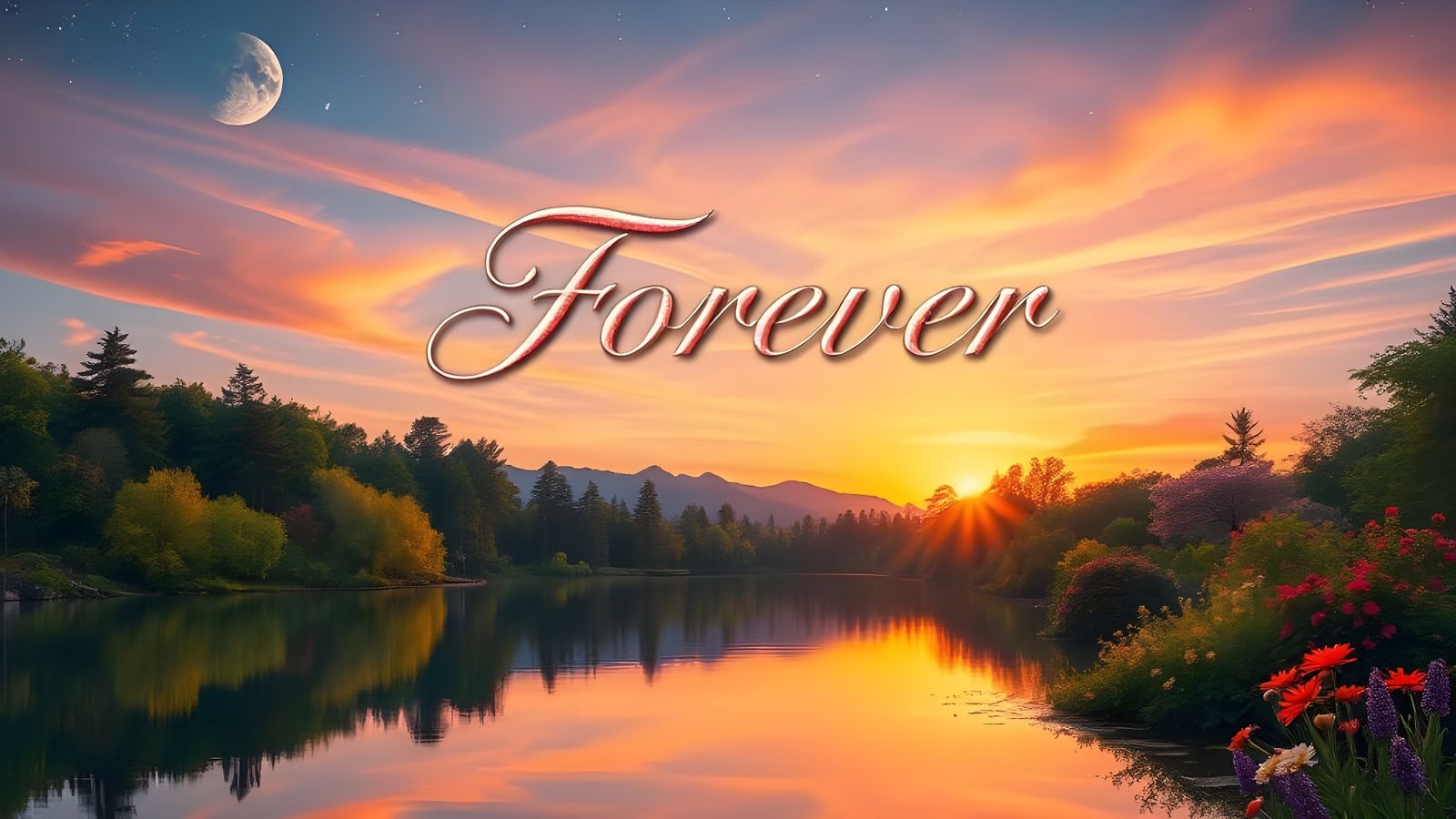 Ethereal Sunrise Over Serene Lake