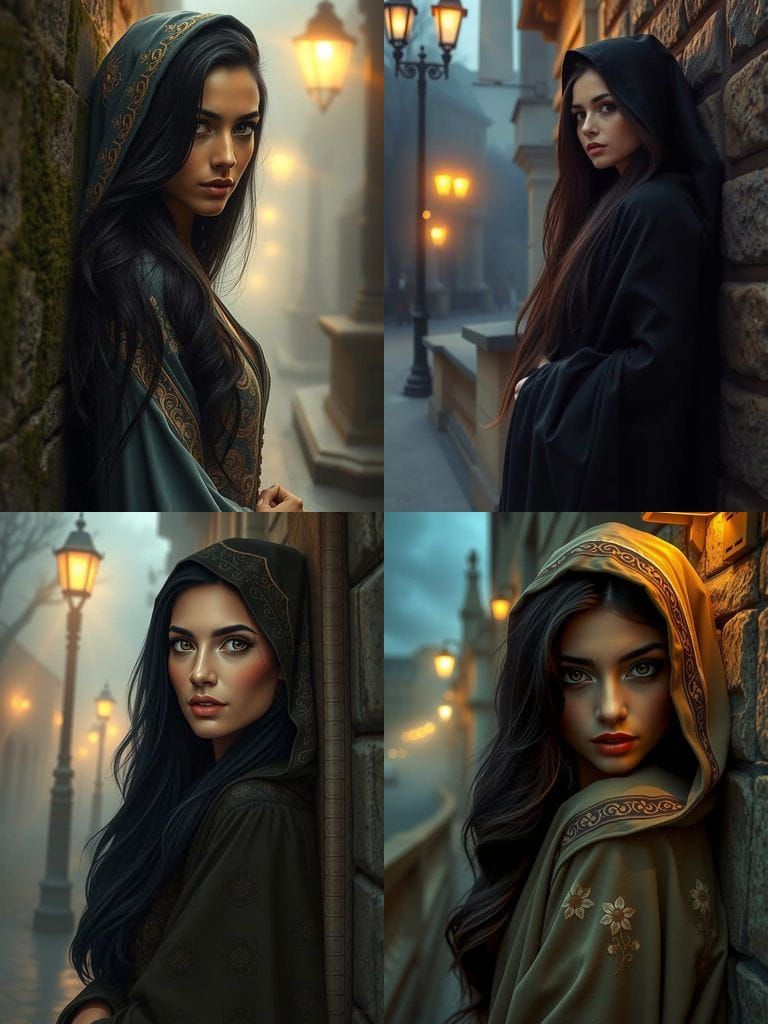 Exotic Beauty in Whispers of Parisian Night